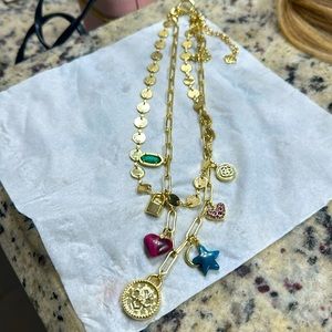 Kendra Scott multi chain charm necklace